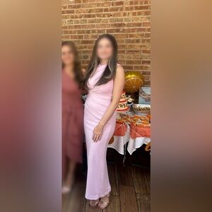 Send offers! Zara draped midi dress pink size XS